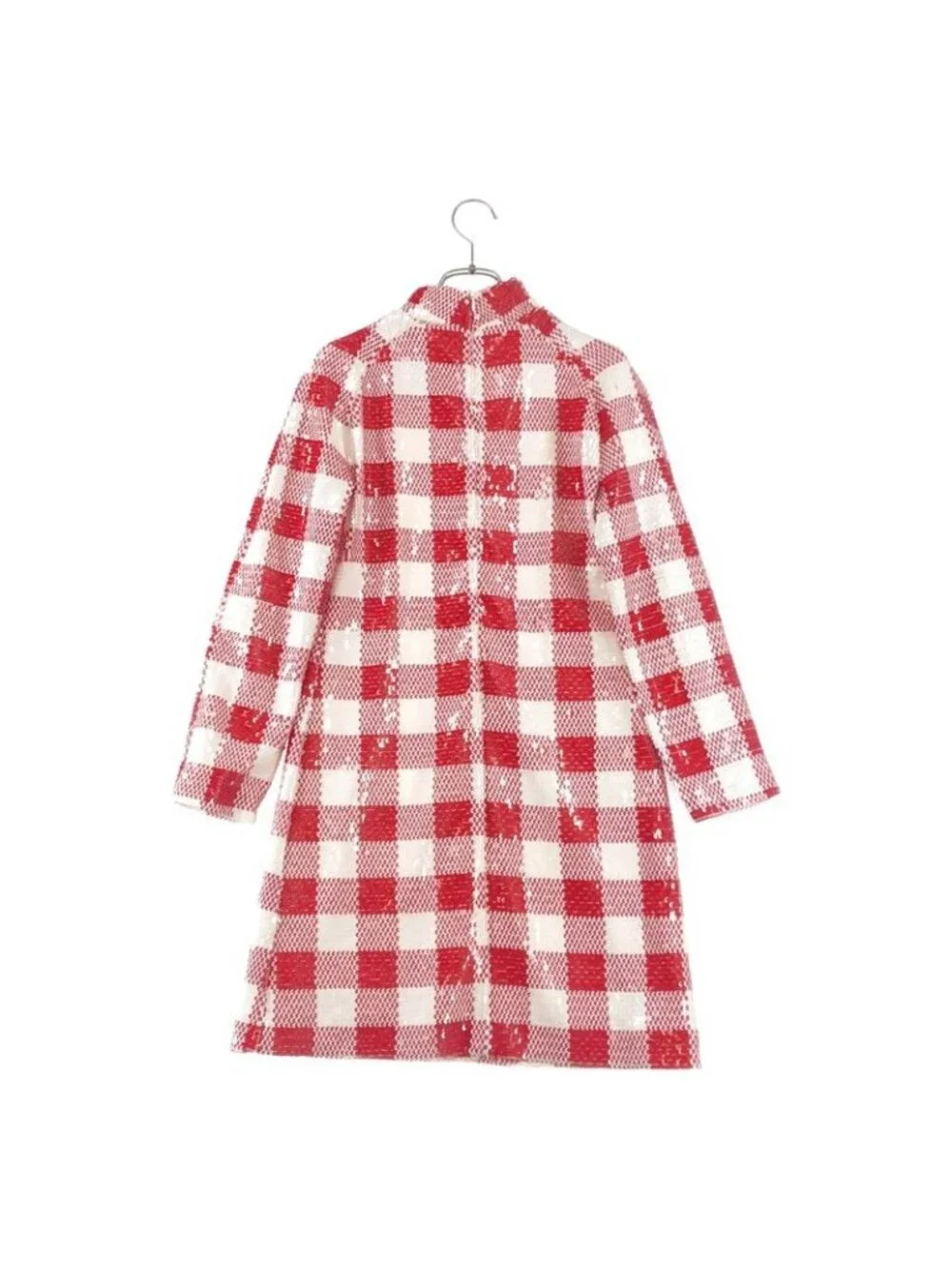 Gucci Vault la Veste Custom Sequin Check Dress S White Red - Picture 4 of 8